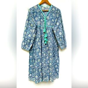 NEW Blue Print 100% Cotton Dress